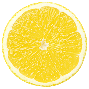 a slice of lemon