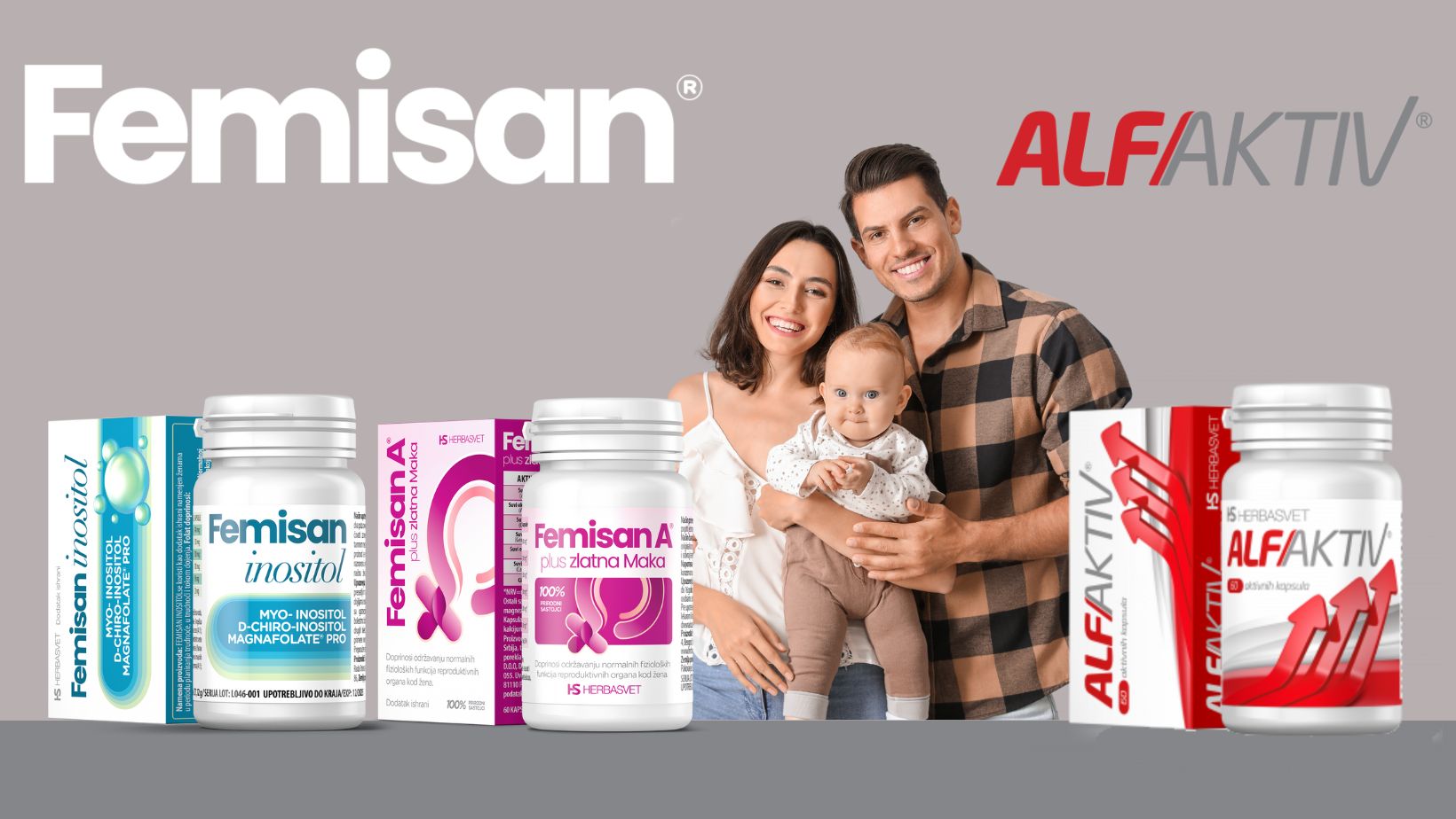 Femisan i Alfa Aktiv, i par s bebom